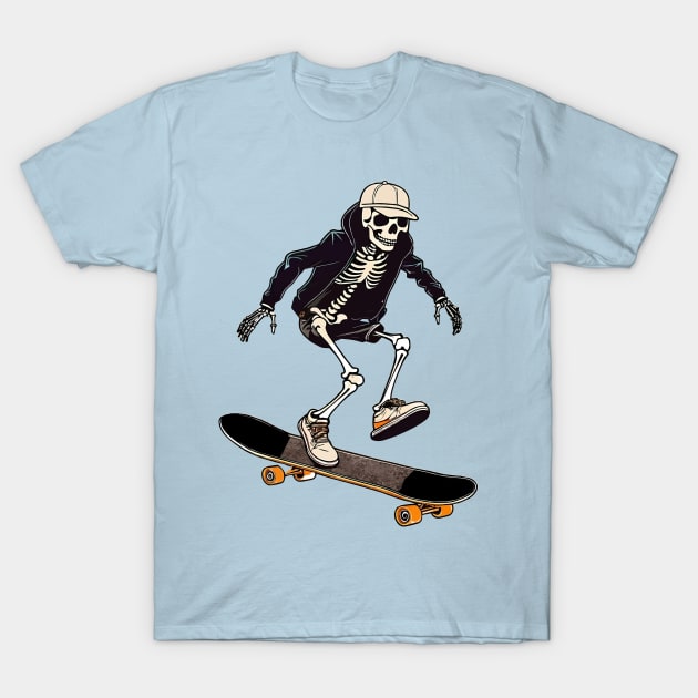 Preppy Skeleton - Skate Vibes T-Shirt by Salaar Design Hub